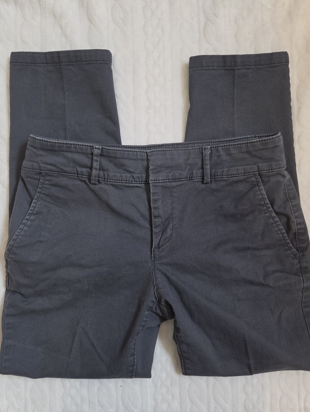 Loft Gray Formal Workwear Office Business Casual Chino Pants 6 Petite - Picture 2 of 5